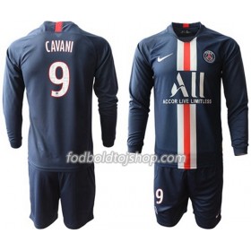 Paris Saint-Germain Cavani 9 Børn Hjemme Fodboldsæt 2019-20 L/S (+ Korte bukser)